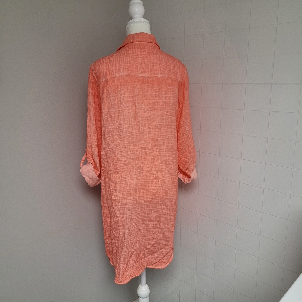 Long Button Front blouse - Picture 4 of 5